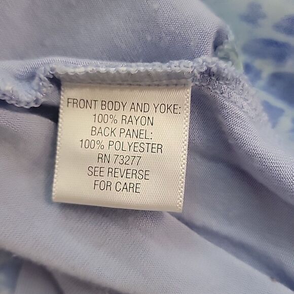 Apt. 9 tunic blouse multi fabric loose fit - purple & teal Women's Size M - Picture 8 of 8